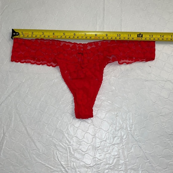 Victoria’s Secret red heart mesh nylon panty O/S - Picture 5 of 9